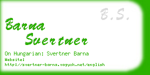 barna svertner business card